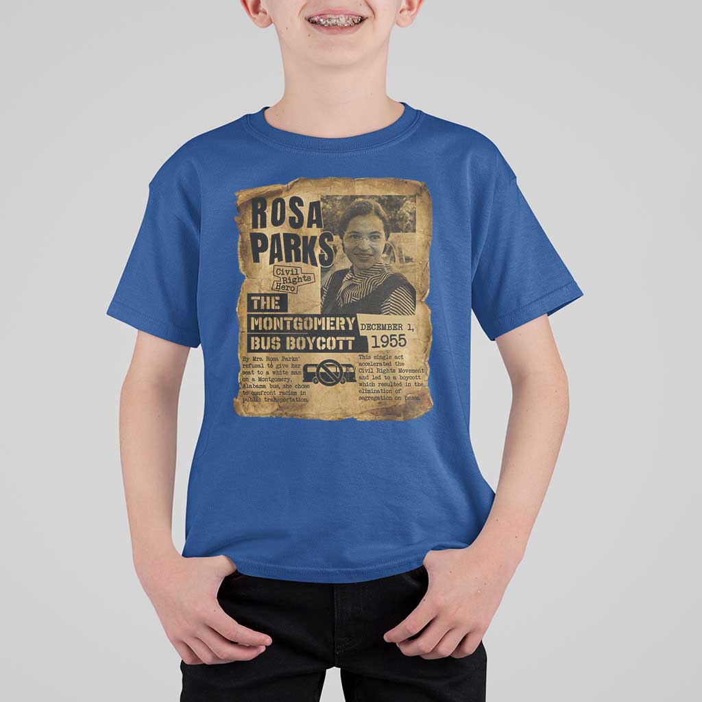 Vintage Rosa Parks T Shirt For Kid Groovy Black History Month