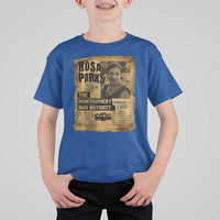 Vintage Rosa Parks T Shirt For Kid Groovy Black History Month
