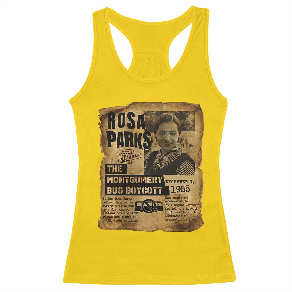 Vintage Rosa Parks Racerback Tank Top Groovy Black History Month