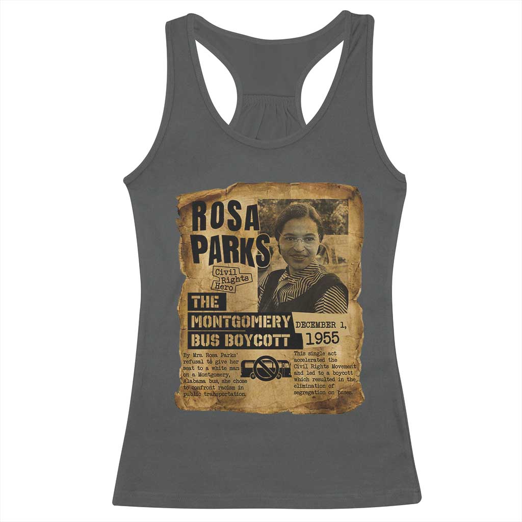 Vintage Rosa Parks Racerback Tank Top Groovy Black History Month