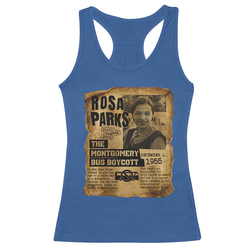 Vintage Rosa Parks Racerback Tank Top Groovy Black History Month