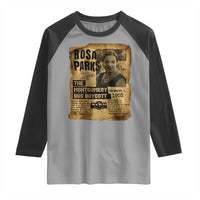 Vintage Rosa Parks Raglan Shirt Groovy Black History Month