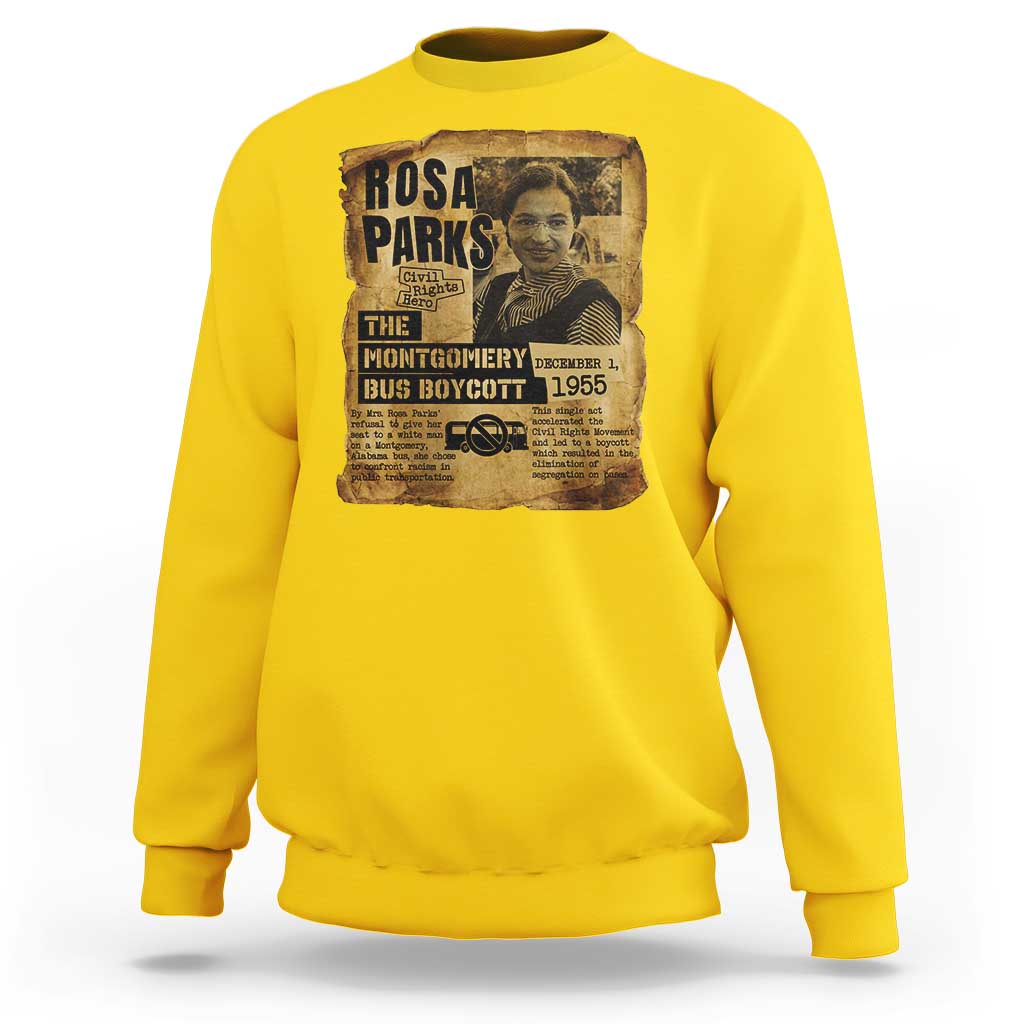 Vintage Rosa Parks Sweatshirt Groovy Black History Month