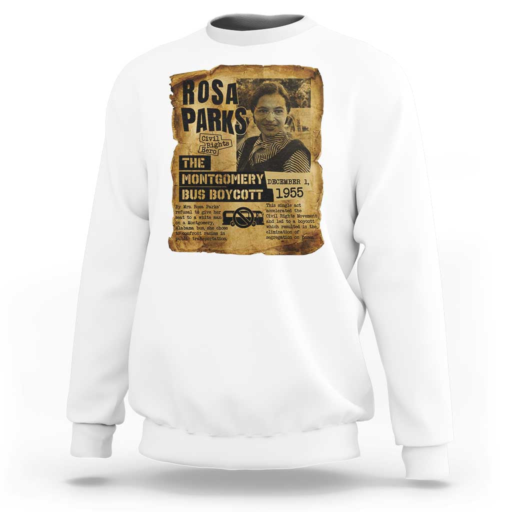 Vintage Rosa Parks Sweatshirt Groovy Black History Month