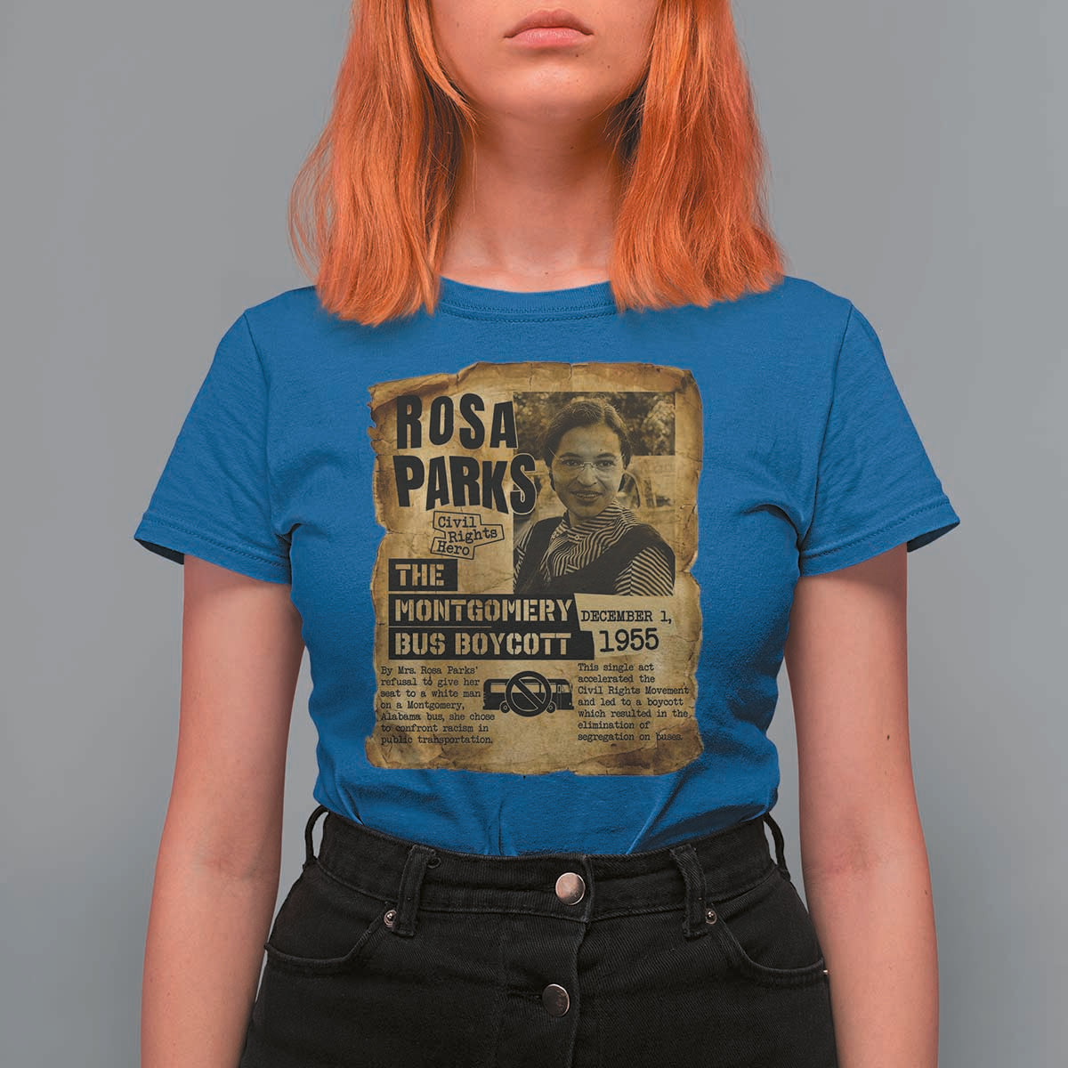 Vintage Rosa Parks T Shirt For Women Groovy Black History Month
