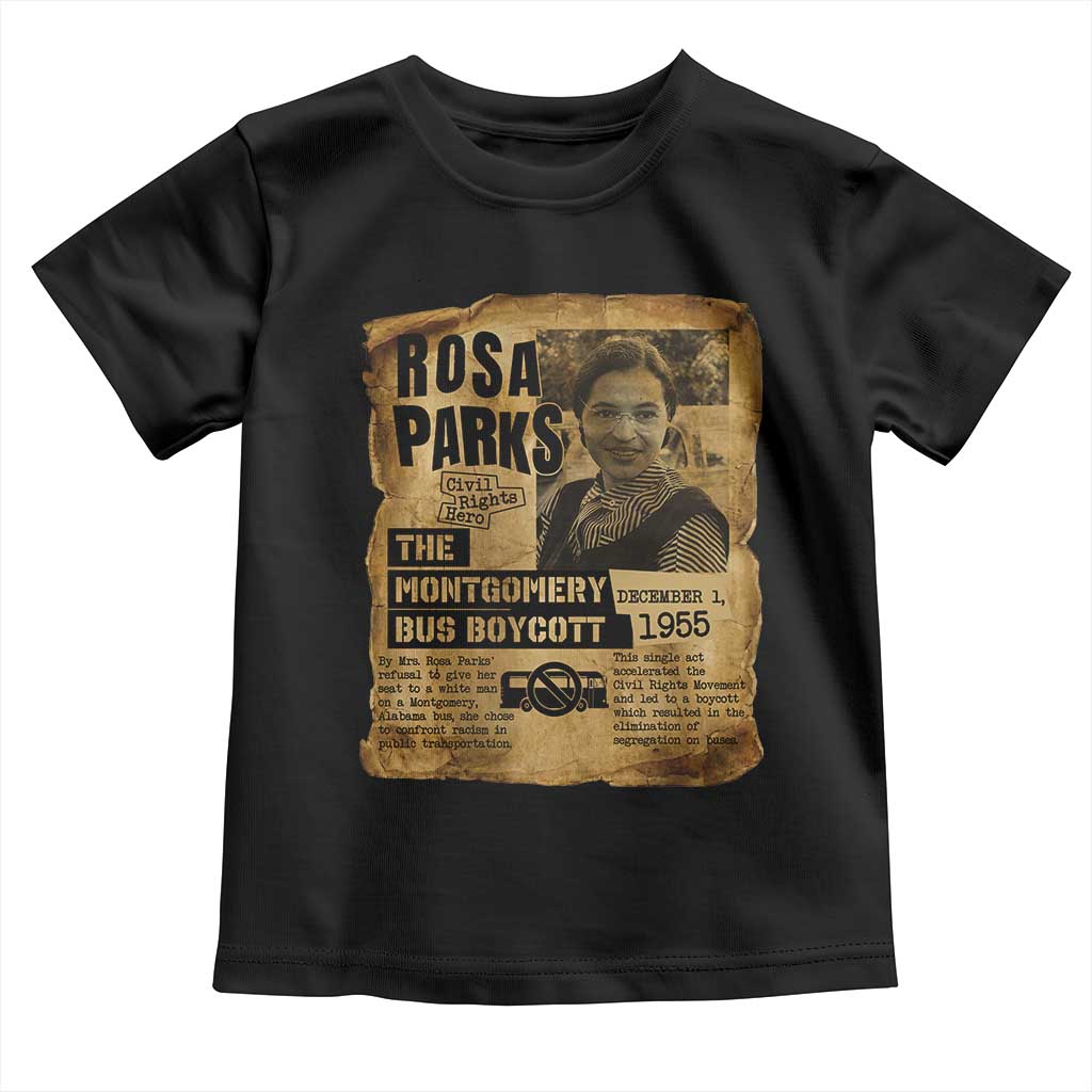Vintage Rosa Parks Toddler T Shirt Groovy Black History Month