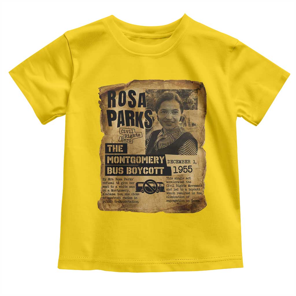 Vintage Rosa Parks Toddler T Shirt Groovy Black History Month