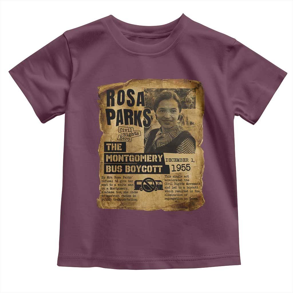 Vintage Rosa Parks Toddler T Shirt Groovy Black History Month