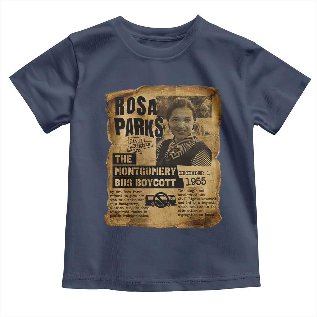 Vintage Rosa Parks Toddler T Shirt Groovy Black History Month
