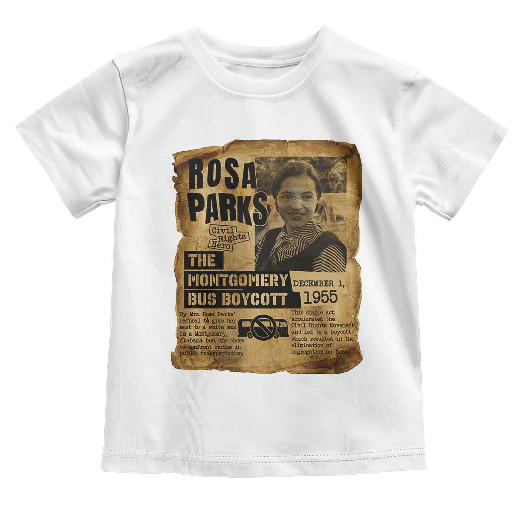 Vintage Rosa Parks Toddler T Shirt Groovy Black History Month