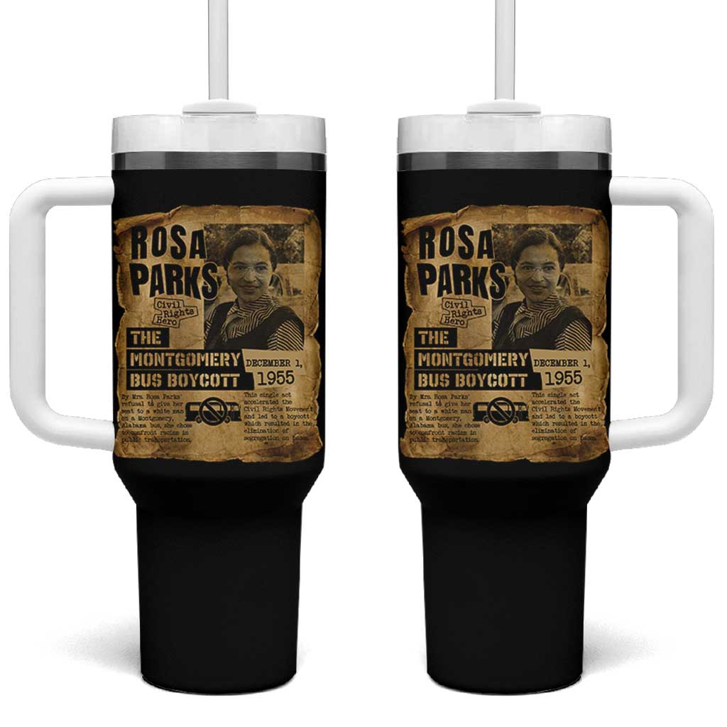 Vintage Rosa Parks Tumbler With Handle Groovy Black History Month