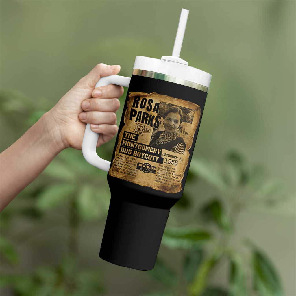 Vintage Rosa Parks Tumbler With Handle Groovy Black History Month
