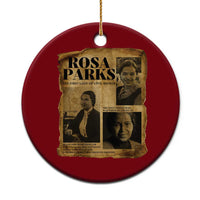 Vintage Rosa Parks Ceramic Ornament Women Empowerment Inspirational Quote