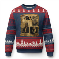 Vintage Rosa Parks Ugly Christmas Sweater Women Empowerment Inspirational Quote