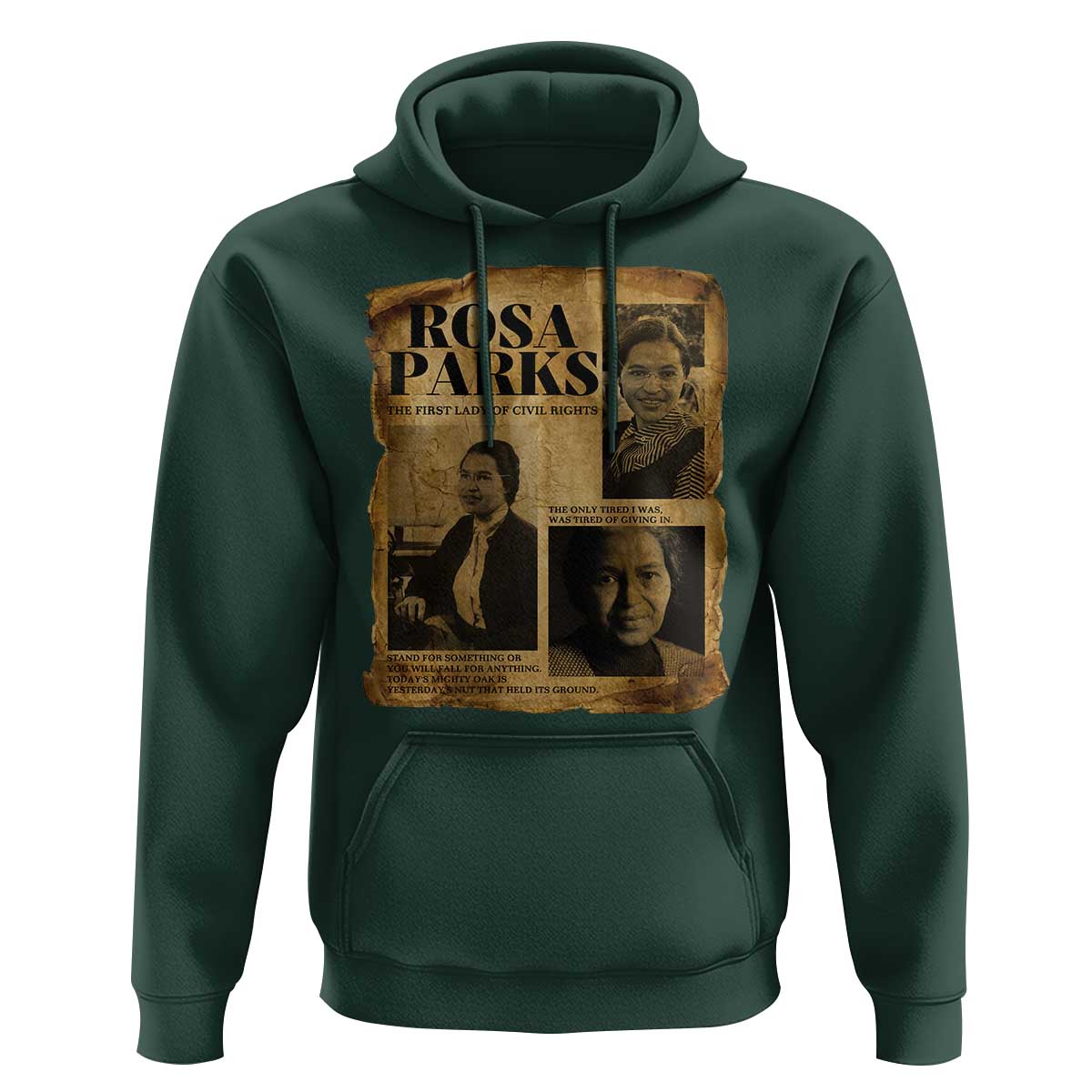 Vintage Rosa Parks Hoodie Women Empowerment Inspirational Quote