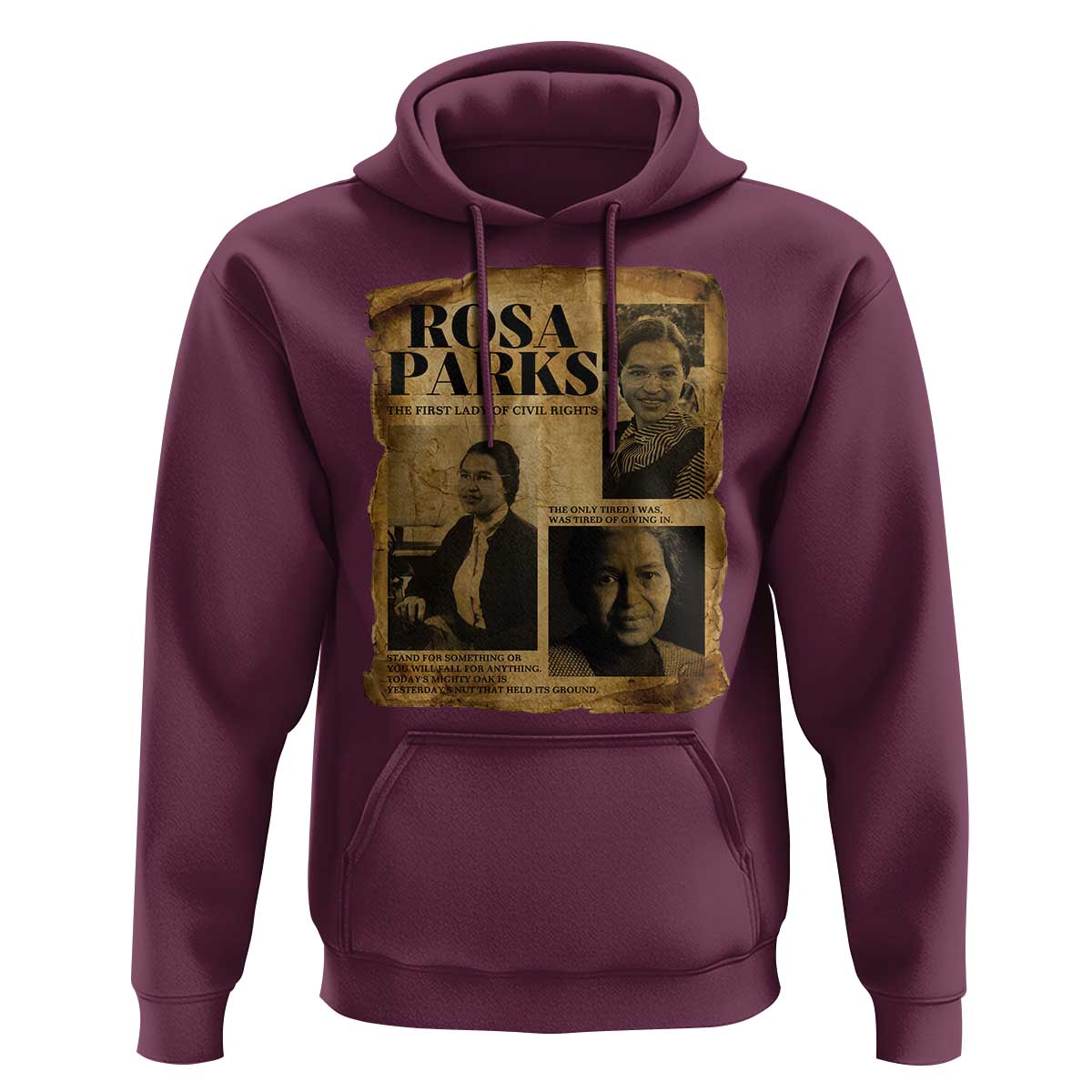 Vintage Rosa Parks Hoodie Women Empowerment Inspirational Quote