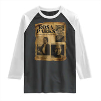 Vintage Rosa Parks Raglan Shirt Women Empowerment Inspirational Quote