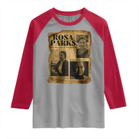 Vintage Rosa Parks Raglan Shirt Women Empowerment Inspirational Quote