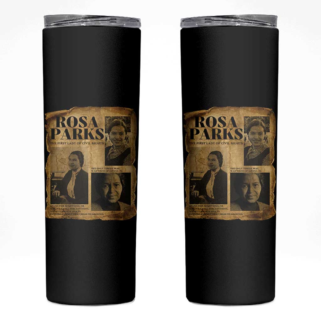 Vintage Rosa Parks Skinny Tumbler Women Empowerment Inspirational Quote