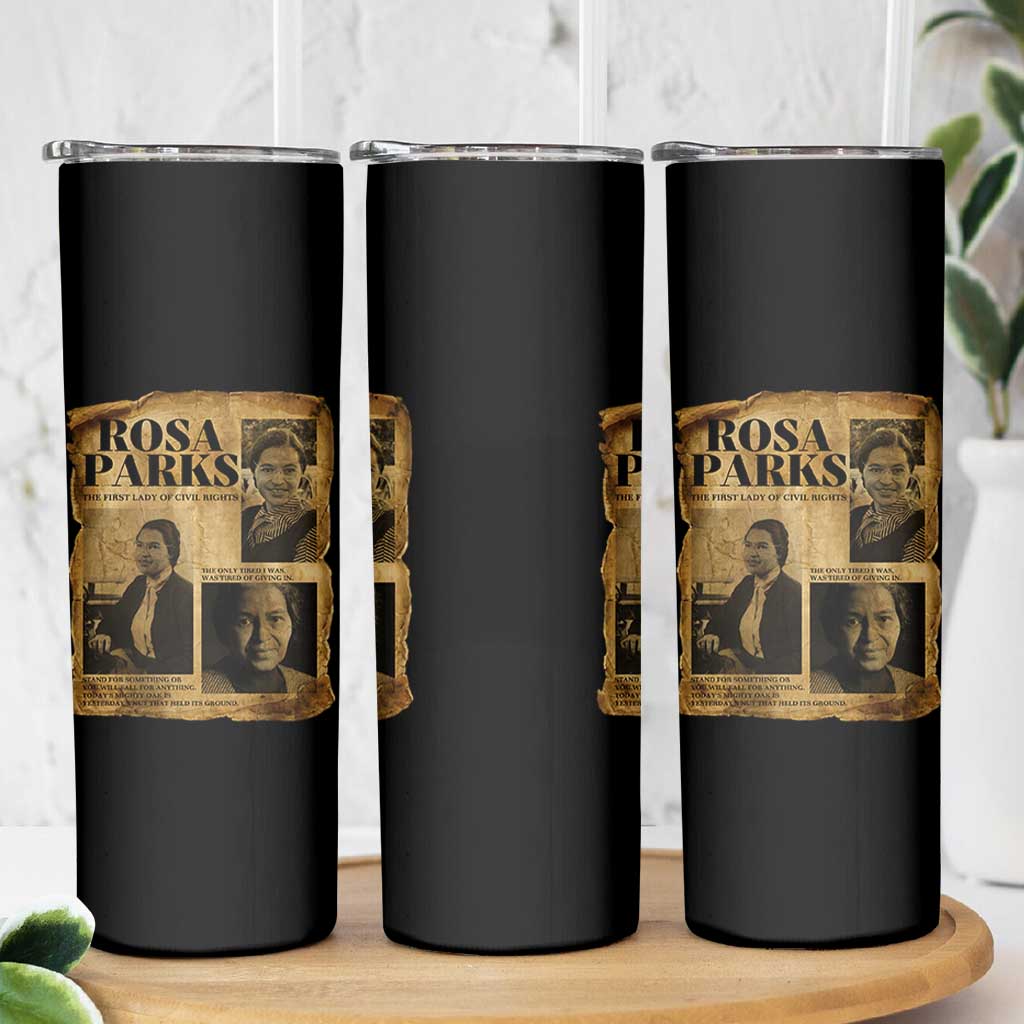 Vintage Rosa Parks Skinny Tumbler Women Empowerment Inspirational Quote