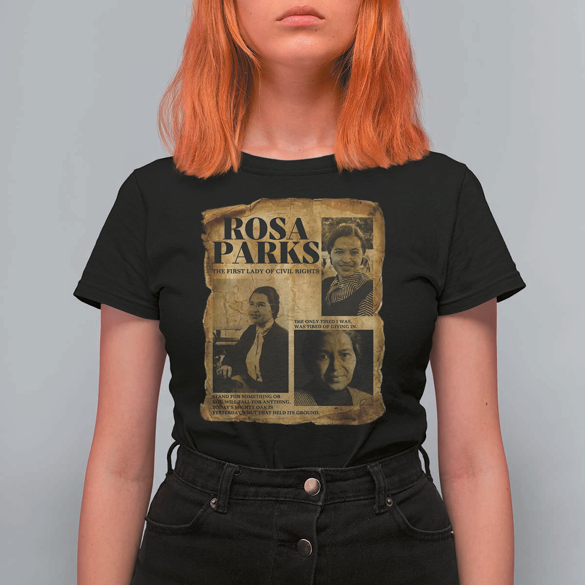 Vintage Rosa Parks T Shirt For Women Women Empowerment Inspirational Quote