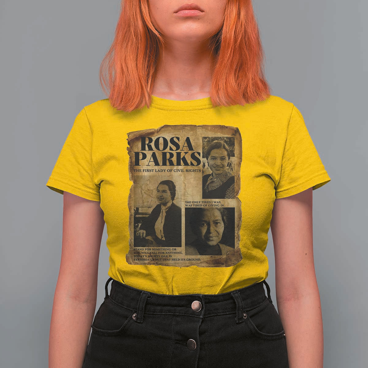 Vintage Rosa Parks T Shirt For Women Women Empowerment Inspirational Quote