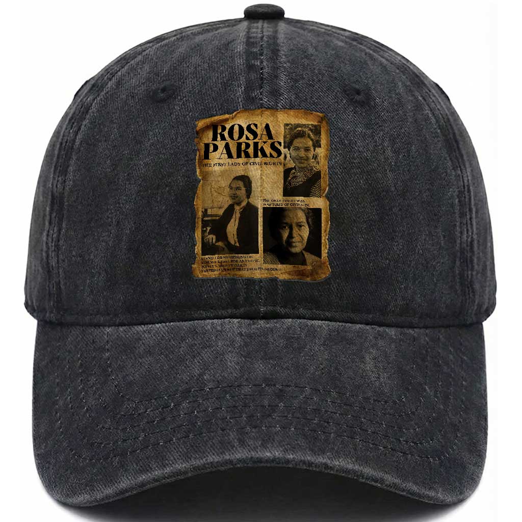 Vintage Rosa Parks Washed Cotton Baseball Cap Women Empowerment Inspirational Quote