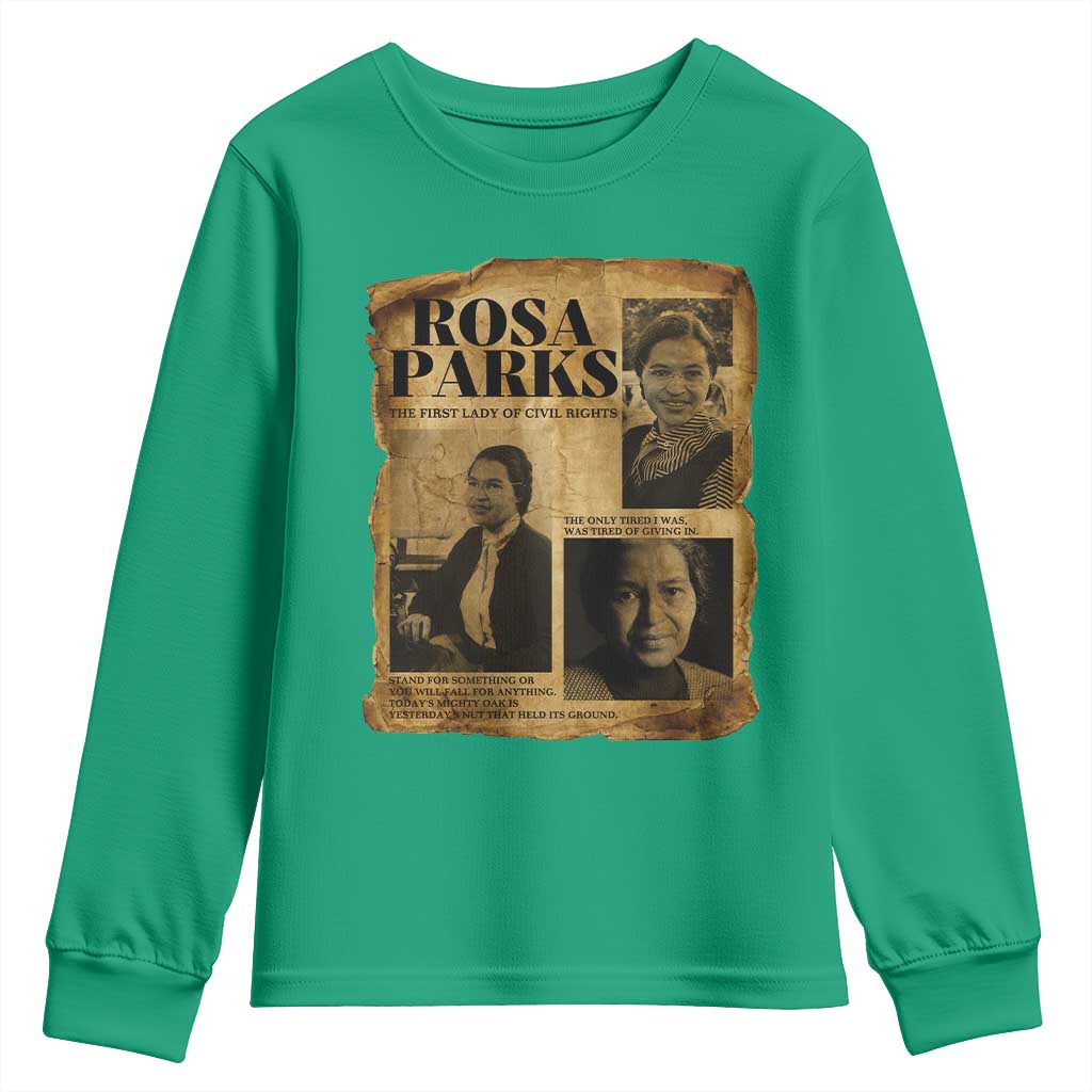 Vintage Rosa Parks Youth Sweatshirt Women Empowerment Inspirational Quote