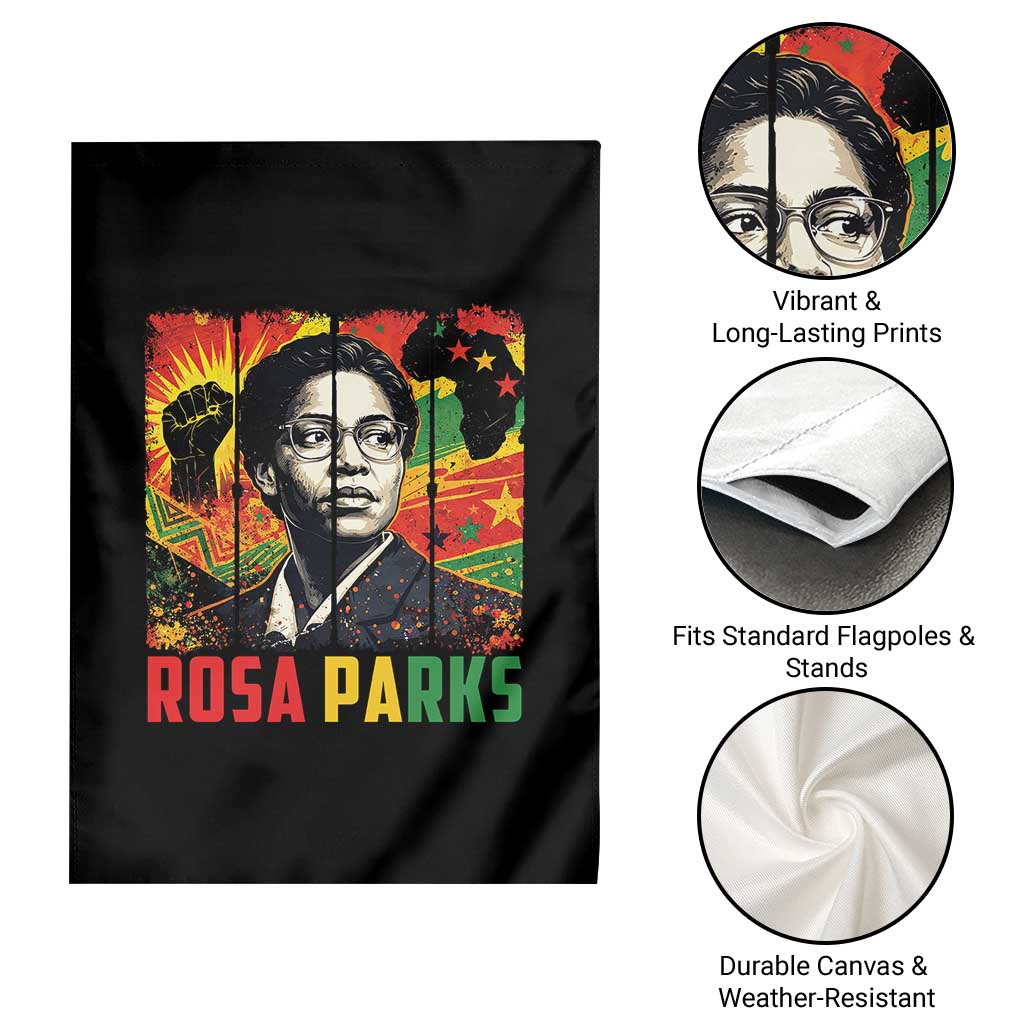 Rosa Parks Garden Flag Strong Black Women Pride