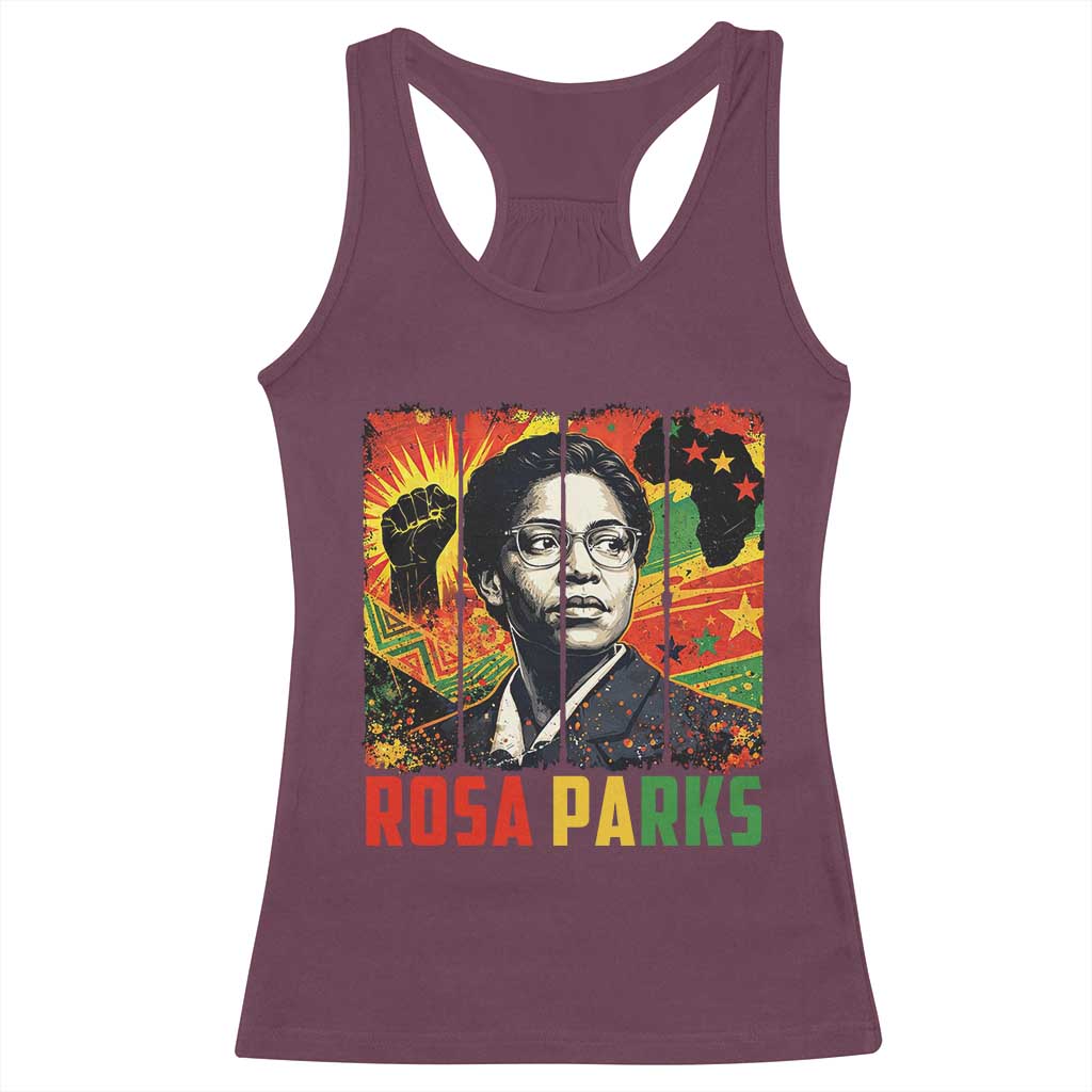 Rosa Parks Racerback Tank Top Strong Black Women Pride
