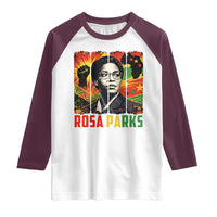 Rosa Parks Raglan Shirt Strong Black Women Pride