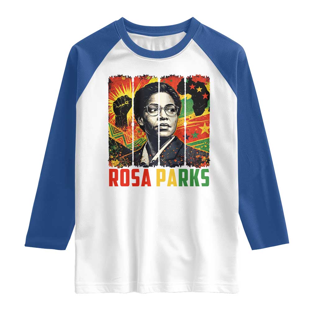 Rosa Parks Raglan Shirt Strong Black Women Pride