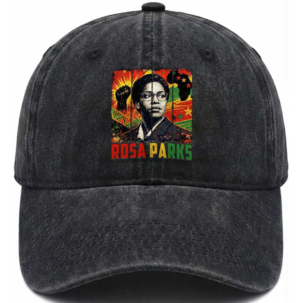 Rosa Parks Washed Cotton Baseball Cap Strong Black Women Pride