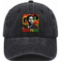Rosa Parks Washed Cotton Baseball Cap Strong Black Women Pride