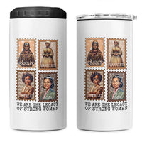 We Are The Legacy Of Strong Women 4 in 1 Can Cooler Tumbler Black History Month Gift