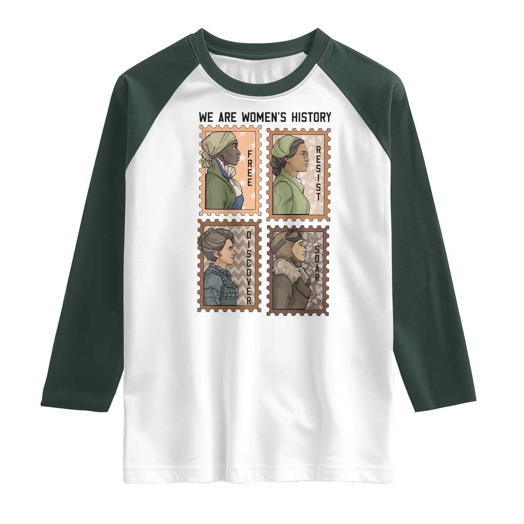 Black Women History Leaders Raglan Shirt Womens History Month