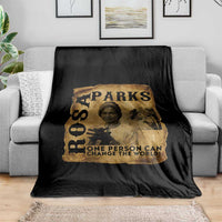 Rosa Parks Change The World Quote Throw Blanket Black Women Leader