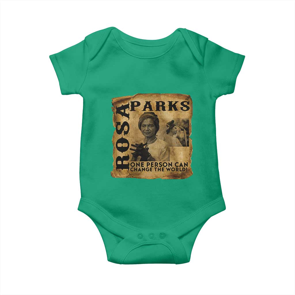 Rosa Parks Change The World Quote Baby Onesie Black Women Leader
