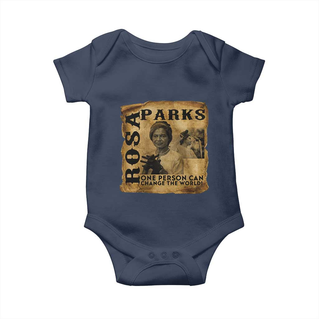 Rosa Parks Change The World Quote Baby Onesie Black Women Leader