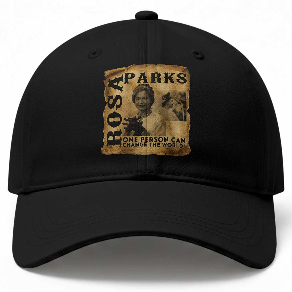 Rosa Parks Change The World Quote Baseball Cap Black Women Leader