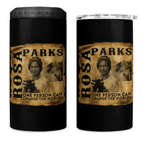 Rosa Parks Change The World Quote 4 in 1 Can Cooler Tumbler Black Women Leader