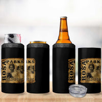 Rosa Parks Change The World Quote 4 in 1 Can Cooler Tumbler Black Women Leader
