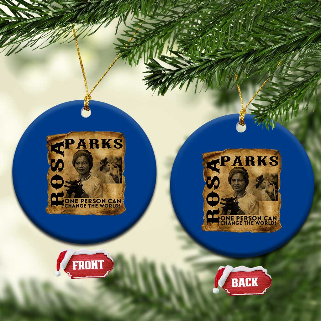 Rosa Parks Change The World Quote Ceramic Ornament Black Women Leader