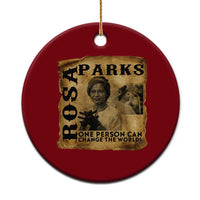 Rosa Parks Change The World Quote Ceramic Ornament Black Women Leader