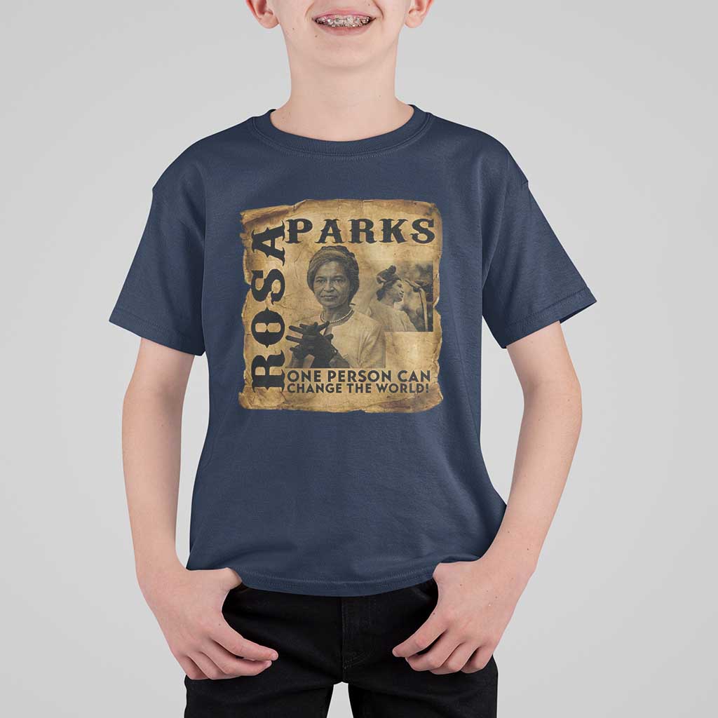 Rosa Parks Change The World Quote T Shirt For Kid Black Women Leader