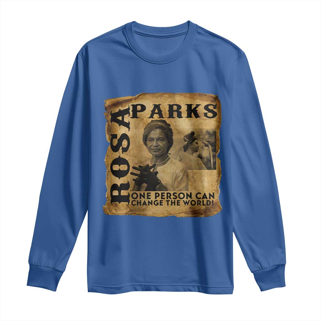 Rosa Parks Change The World Quote Long Sleeve Shirt Black Women Leader