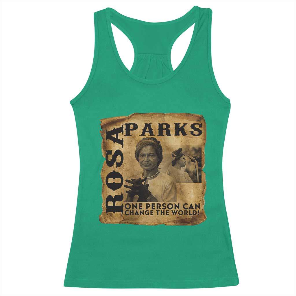 Rosa Parks Change The World Quote Racerback Tank Top Black Women Leader