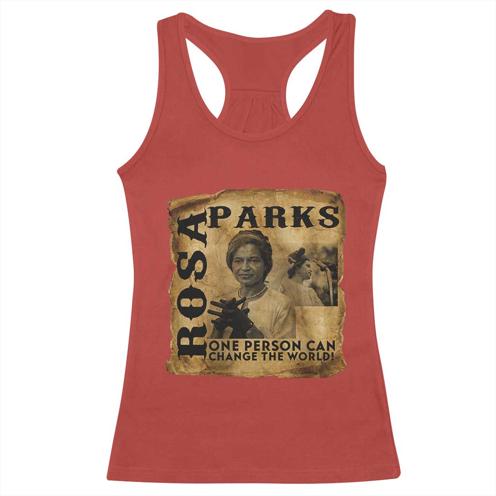 Rosa Parks Change The World Quote Racerback Tank Top Black Women Leader