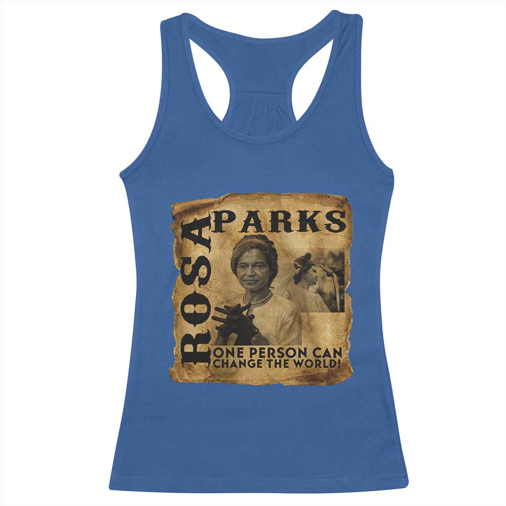 Rosa Parks Change The World Quote Racerback Tank Top Black Women Leader