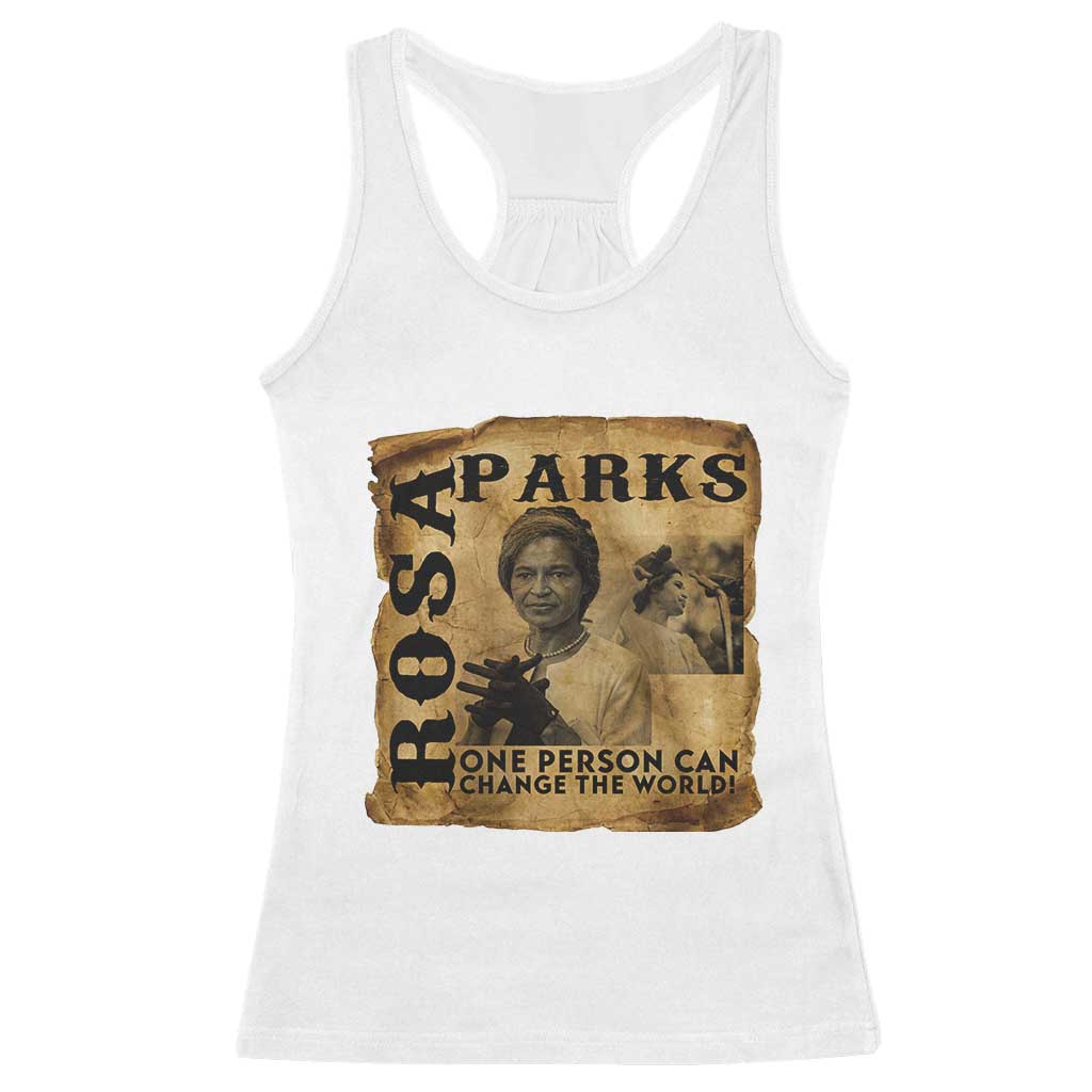 Rosa Parks Change The World Quote Racerback Tank Top Black Women Leader